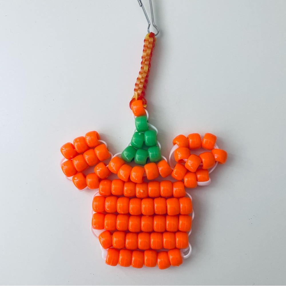 Mickey Inspired Pumpkin 🎃✨ Keychain Handcrafted by Me